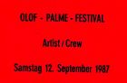 12.09.1987 - München - Olof Palme Festival - Arist Pass