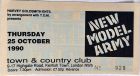 25.10.1990 London - Ticket