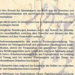 22.12.1993 Düsseldorf - Ticket Rückseite