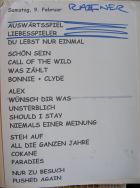 09.02.2002 Düsseldorf - Geplante Setlist Seite 1