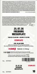 25.07.2026 Freiburg - Ticket - back