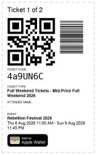 08.08.2026 Blackpool - Ticket - QR-Code